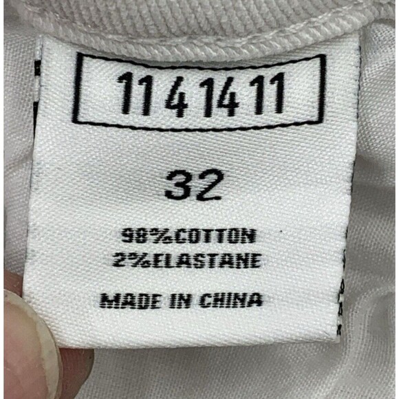 KDNK 11 4 14 11 Denim Jeans Men's Size 32X32 White Orange Reflective Stripes - Picture 2 of 16